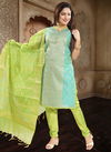 Firozi Colour N F CHURIDAR 03 Latest Ethnic Wear Silk Readymade Salwar Suit Collection N F C 086 FIROZI